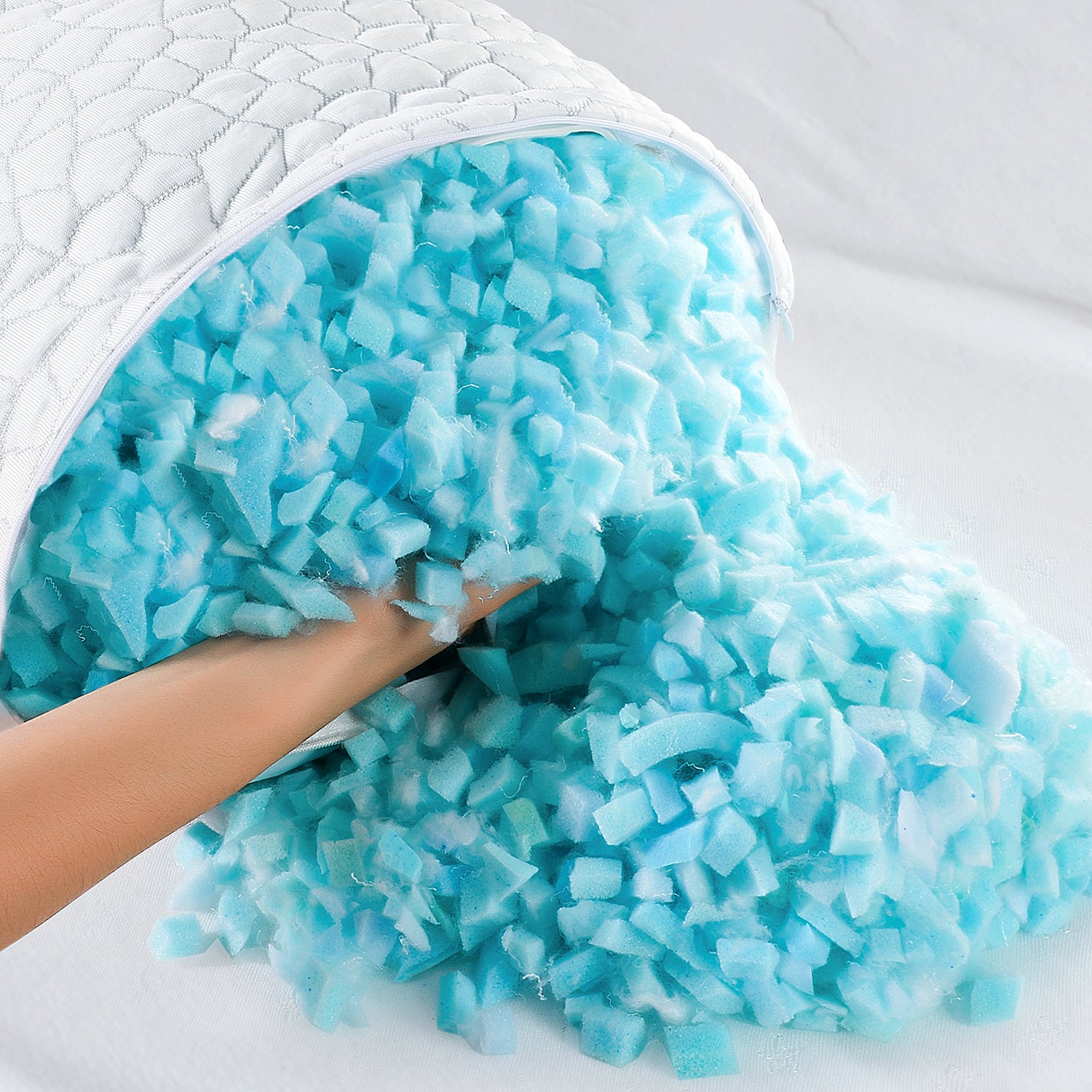 QUTOOL Cooling Bed Pillows for Sleeping Adjustable Gel Shredded